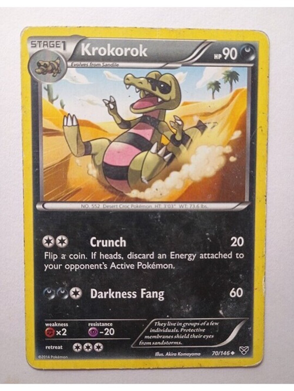 Pokemon TCG Krokorok Stage 1 non Holo 70/146 2014